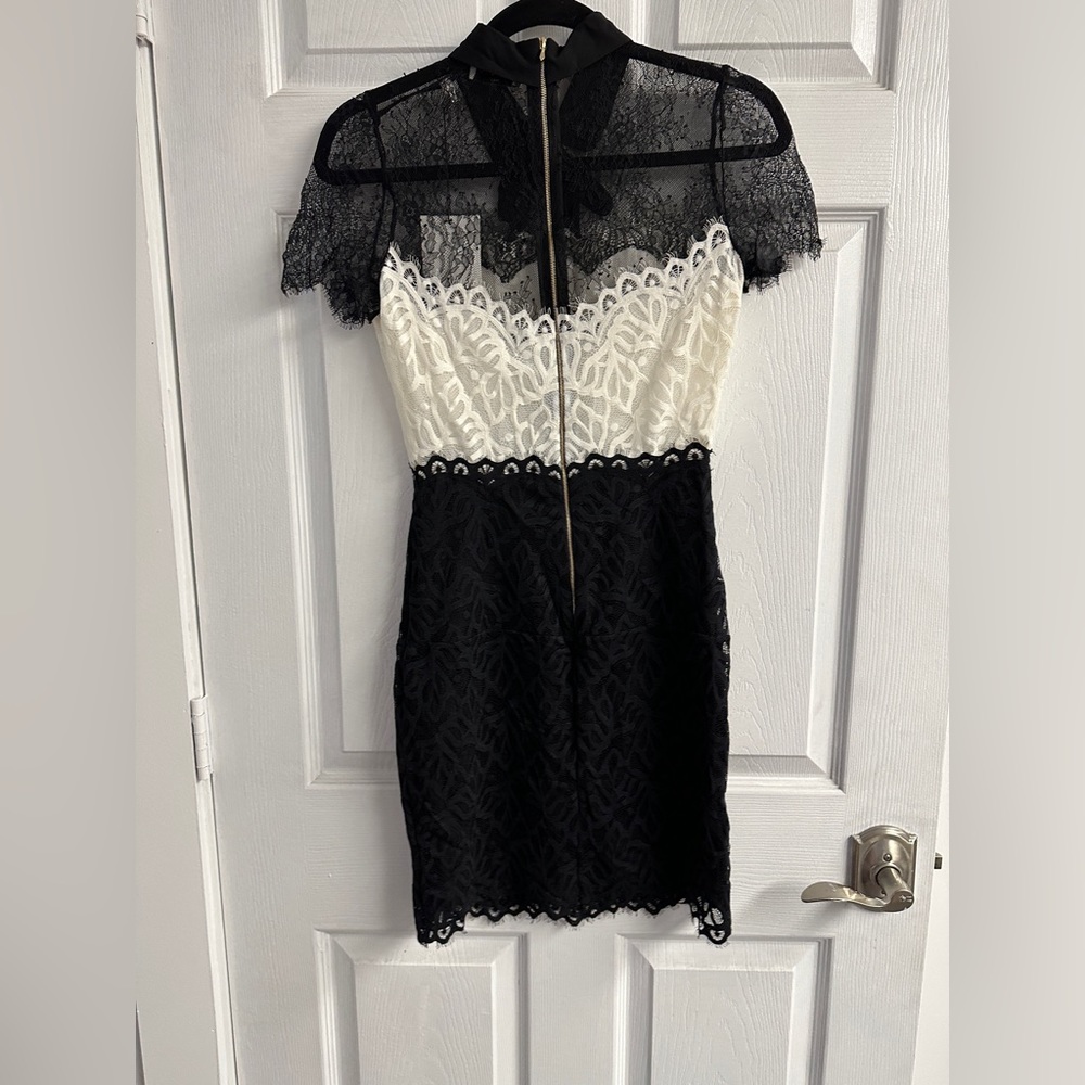 Rozen Tie Neck Lace Sheath Dress - Picture 4 of 5
